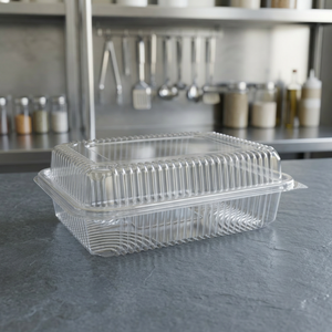 Boîte à charnière en PET transparente, capacité 1250 ml / 42 oz, gamme de contenants à charnière en PET - Vente en gros de boîtes à charnière en PET pour boulangerie - Product Image 5