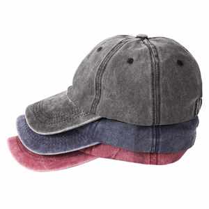 Casquette de baseball réglable de luxe à 6 panneaux, en denim vieilli uni enduit, avec logo personnalisé, style rétro vintage, pour un look sportif et hip-hop - Product Image 2