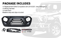 Pour Jeep Wrangler nouvelle conception partie du corps remplacement calandre avec clignotant