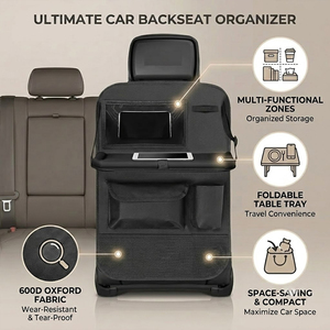 Grenzüberschreitende 600D Oxford-Stoff Auto-Organizer-Tasche für die Rückenlehne des Autositzes zur Innenraumaufbewahrung und als Esstisch, hergestellt in China - Product Image 4