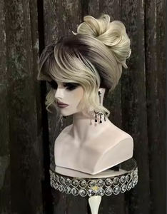 100% tête d'entraînement de <span class=keywords><strong>cheveux</strong></span> humains Mannequin école de beauté pratique coiffeur formation tête de poupée factice avec épaule - Product Image 1