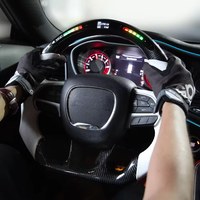 Volant intelligent LED personnalisé de luxe adapté aux Dodge Charger Challenger Hellcat Durango SRT 2015+ en fibre de carbone véritable