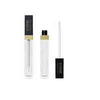 Conteneur de rouge à lèvres personnalisé Choebe, emballage cosmétique en plastique vide, tube carré pour gloss à lèvres 7 ml, col doré, logo personnalisé OEM/ODM