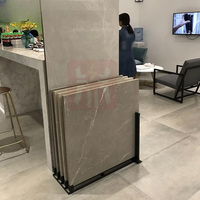 Présentoir en céramique pour carreaux, support de sol métallique pour salle d'exposition de marbre et de pierre de quartz