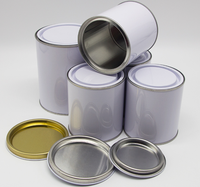 Bidon métallique mat personnalisé de 1000 ml à 5 L avec poignée, conteneur de stockage de peinture automobile, réservoir d'huile directement de l'usine