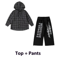 Vêtements pour filles de danse jazz, vêtements d'entraînement à manches longues de style doux et cool, vêtements de performance de danse de rue jazz pour enfants