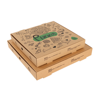 Boîte à pizza en carton ondulé avec logo personnalisé, de dessin animé écologique avec impression