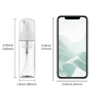 100ml 120ml 150ml <b>200ml</b> Face Cleanser Cosmetic Plastic Foam Pump <b>Bottles</b> Pump Sprayer Blue White Transparent PET Mousse <b>Bottle</b> - Product Image 4