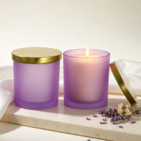 Ventes en gros de pots à bougies en verre cylindriques de luxe vides avec couvercles pour la fabrication et la présentation de bougies parfumées