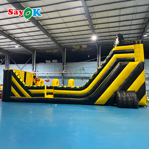 Sayok Buitenspeeltuin Opblaasbare Glijbaan Kabelbaan Kabelbaan Opblaasbare Zip <span class=keywords><strong>Line</strong></span> - Product Image 3