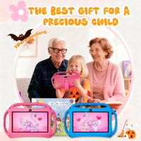 7 pouces HD écran capacitif enfants tablette PC MTK Quad Core 2GB + 32GB 3000MAH batterie Android12 Wi-Fi double caméra 0.3MP + 2MP nouveau