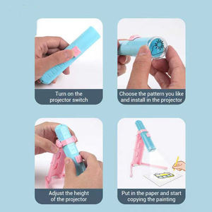 发光二极管投影涂鸦画板玩具儿童艺术绘画投影仪灯儿童教育学习玩具套装 - Product Image 3