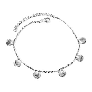 Stainless Steel Shell <b>Anklet</b> <b>Gold</b> Silver Women's Foot Ornament Jewelry Fashion Accessory - Product Image 5