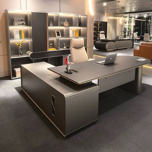 Bureau de direction moderne et luxueux, table d'ordinateur laquée pour le bureau à domicile - Product Image 1