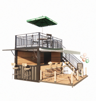 Structure préfabriquée multifonctionnelle de 20/40 pieds à montage rapide, idéale pour les cafés de bord de mer et les salons front de mer