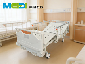 Cama de Hospital de Doble Manivela para Clínica y Residencia de Ancianos, Barandilla en Forma de L, Patas Personalizables - Product Image 2