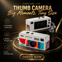 Kamera Mini Anak Murah 0.96 Inci untuk Olahraga Luar Ruangan dengan Senter Terintegrasi, Autofokus, Perekam Foto & Video, Kamera Gantungan Kunci