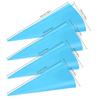 Sacs à pâtisserie jetables en TPU transparent sans embout, sacs à glaçage pour la décoration de gâteaux et ensemble d'embouts