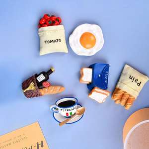 Imanes Rectangulares de Resina 3D con Forma de Comida Natural, Decoración Creativa para el Hogar, Pizarra Magnética con Adhesivo Magnético para Logotipos - Product Image 6