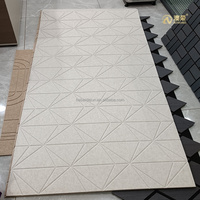 Panneaux acoustiques personnalisés en feutre PET pour la décoration murale intérieure Panneau insonorisé à rainure en V en fibre de polyester au design moderne