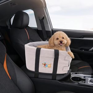 Center Console Dog <b>Car</b> Seat <b>for</b> Small Dogs and Puppies 5-13Lbs, Ideal <b>Armrest</b> Booster <b>Car</b> Travel Seat with Safety Protection Sea - Product Image 1