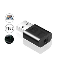 Kit récepteur Bluetooth pour voiture Mini USB 3.5MM Jack AUX Audio Auto MP3 Music Dongle Adaptateur pour clavier sans fil FM Radio Haut-parleur