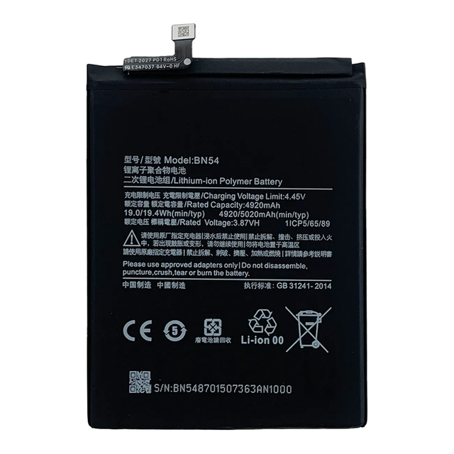 Brand New OEM Brand Durable Replacement Li-ion Phone Battery BN54-BP42 for Redmi Series Smartphones