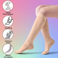 Chaussettes de compression rafraîchissantes CHOOYOU pour femmes, fines, hautes jusqu'au genou, respirantes et légères pour l'été