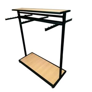 Cửa Hàng Quần Áo Cửa Hàng Kim Loại Tùy Chỉnh Hiển Thị Giá Hai Mặt Ánh Sáng Nhiệm Vụ Lưu Trữ Đứng - Product Image 1