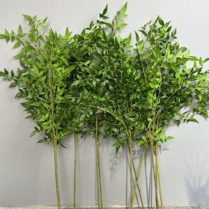 Planta Artificial Verde, Hojas de <span class=keywords><strong>Nandina</strong></span> para Arreglos Florales de Boda, Decoración del Hogar, Vegetación Artificial, <span class=keywords><strong>Flor</strong></span> Artificial al por Mayor - Product Image 1