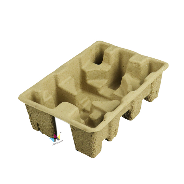 Cheap Prices Custom Design Biodegradable Recycled Packing Molded Pulp Kraft Packaging Paper Pulp Tray