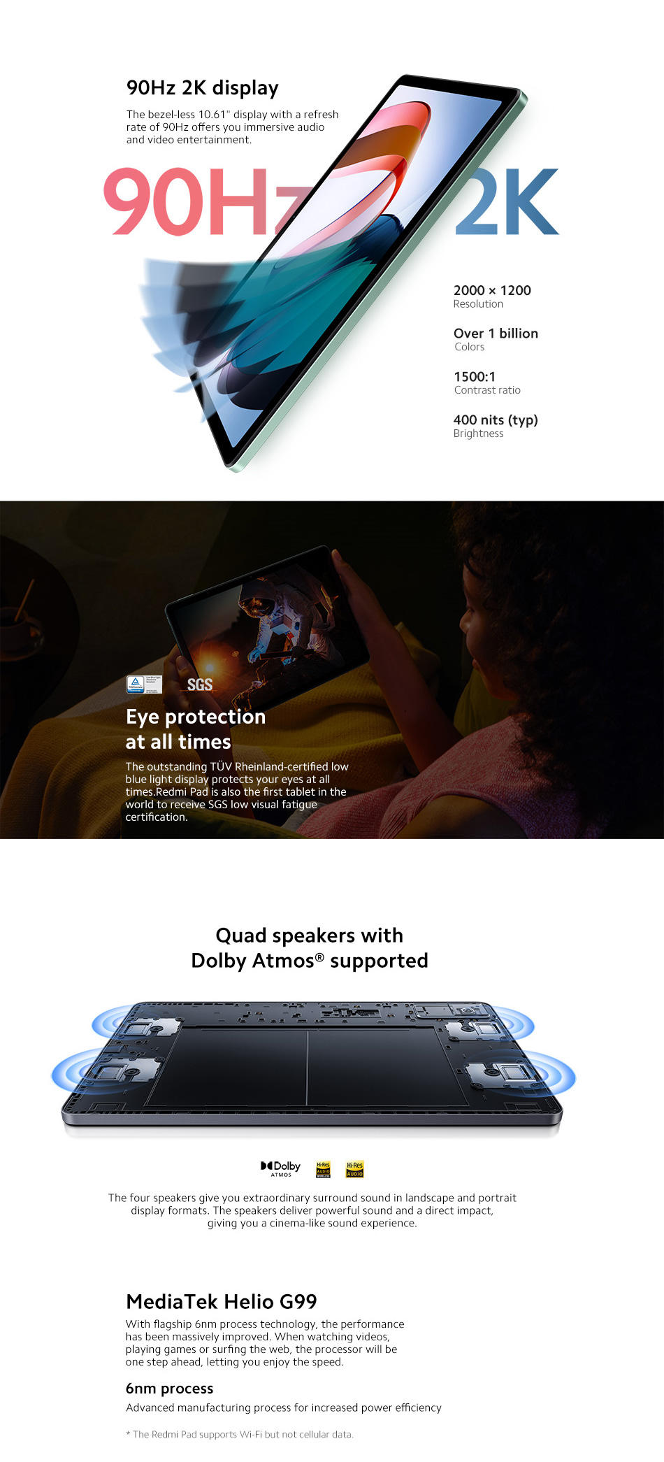 Xiaomi Redmi Pad - 4GB RAM, 128GB Storage, 10.61