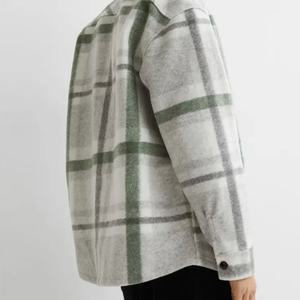 เสื้อเชิ้ตผู้ชายผ้าแฟลนเนลทอแบบสบาย ระบายอากาศได้ดี พิมพ์โลโก้ตามสั่ง ไซส์ใหญ่ ผ้าฝ้าย 100% แขนสั้น สำหรับฤดูใบไม้ผลิ - Product Image 3