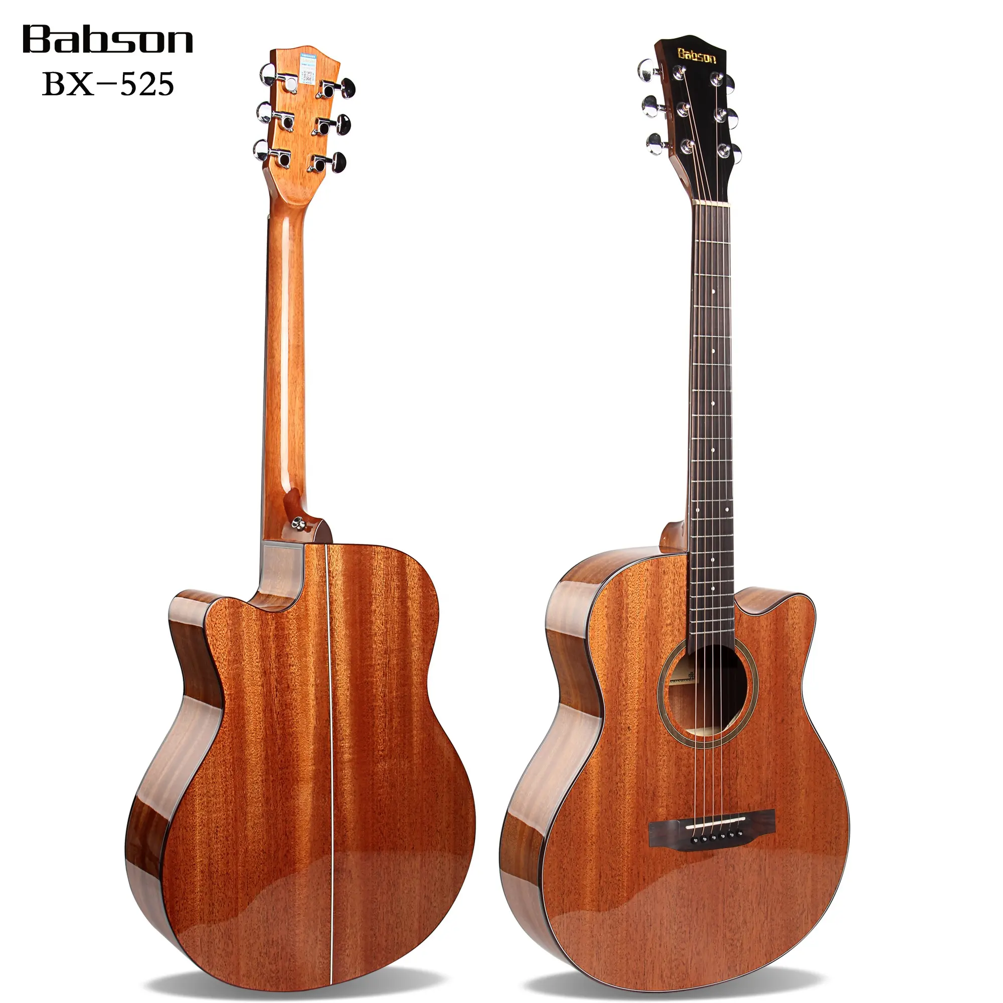 Cheap Musical Instrument Full Solid Wood High Grade 40inch Mahogany Body High Gloss Electronic Acoustic Guitar electric For Sale