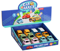 Set de 12 Mini Coches de Juguete Metálicos con Retroceso, Vehículos de Rescate Urbano de Aleación, Autobús de Dibujos Animados, Policía, Ambulancia, Camión de Bomberos para Niños