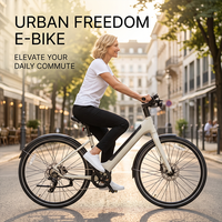 Vélo électrique confortable pour trajets domicile-travail, autonomie 31-60 km, durable, en stock dans l'entrepôt européen.