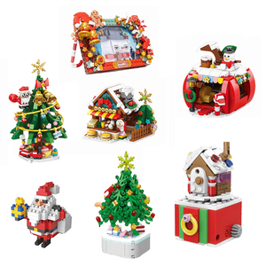 Ept 651pcs Giáng sinh Đường Phố Cảnh cà phê nhà xây dựng khối cửa hàng xem thành phố street scape khối trẻ em Quà Tặng gạch - Product Image 6