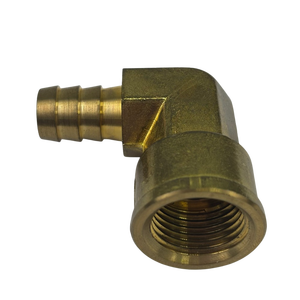Conector de latón con rosca para manguera de 1/2" x 1/2" y codo hembra NPTF de 90 grados - Product Image 2