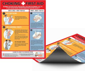 Performore 8.5X11 Pouces Laminé Heimlich Manœuvre Affiche Magnétique Dos Étouffement Premiers Secours pour Bébé Adulte Restaurants Infirmière - Product Image 2