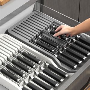Extensible Drawer Knife Block Organizer Knife Rack <b>Kitchen</b> <b>Storage</b> Set Drawer Organizer <b>Storage</b> - Product Image 2