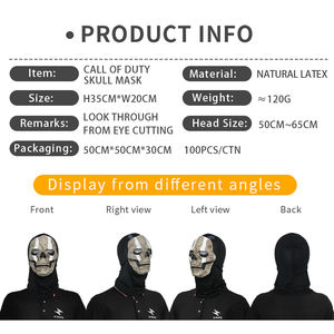 Masque Squelette Effrayant Visage de Fantôme Cosplay avec Logo Personnalisé Halloween Démon Hurlant Appel du Devoir Masque de Tête en Latex - Product Image 6