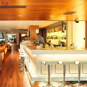 Bancone di Servizio Moderno a L Grande e Semplice Personalizzato per Ristorante, Lounge e Bar con Design OEM - Product Image 1
