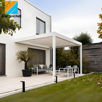Pergola bioclimatique moderne en aluminium robuste avec toit à lames orientables pour patio extérieur