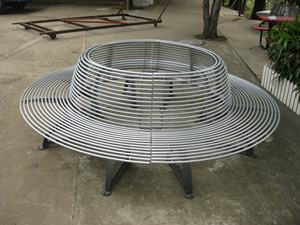 ม้านั่งเหล็กท่อกลมสำหรับ<span class=keywords><strong>ต้นไม้</strong></span>ม้านั่งทรงกลมสำหรับสวนกลางแจ้งเก้าอี้ทรงกลมสุดสร้างสรรค์ - Product Image 3