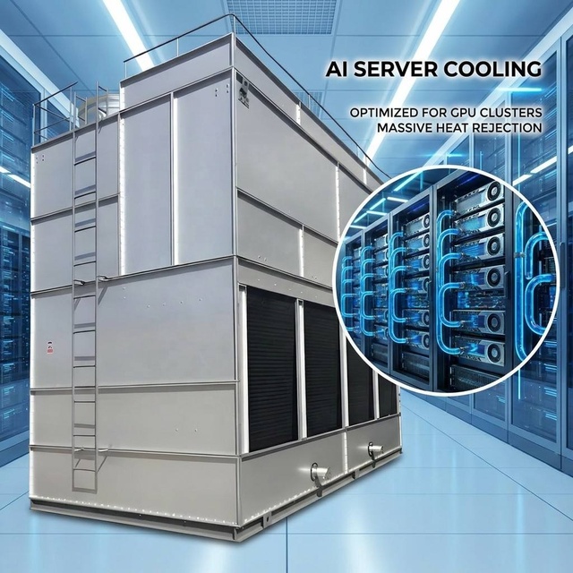 Closed Circuit Cooling Tower for AI Data Center Liquid Cooling - CDU Compatible GPU Cluster Heat Rejection System