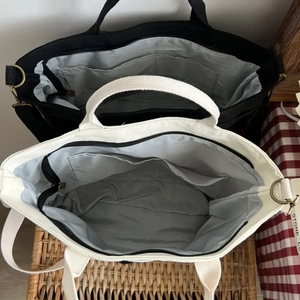 Borsa Tote in tela con tasca multipla da donna borsa a tracolla di grandi dimensioni con borsa Tote con scomparti - Product Image 3