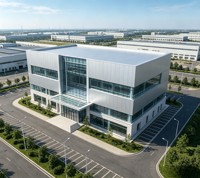 Edificio de Oficinas Prefabricado con Estructura de Acero para Exportación Profesional, Bloque de Cuartel General Prefabricado, Salón Comercial Pre-ingenierizado OEM ODM