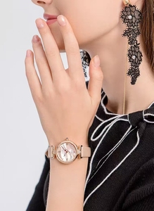 <span class=keywords><strong>Montre</strong></span> pour femme <span class=keywords><strong>en</strong></span> <span class=keywords><strong>or</strong></span> rose, luxe, cadran <span class=keywords><strong>en</strong></span> nacre rose, bracelet <span class=keywords><strong>en</strong></span> cuir blanc, <span class=keywords><strong>montre</strong></span>-bracelet à quartz ronde avec diamants pour femmes - Product Image 5