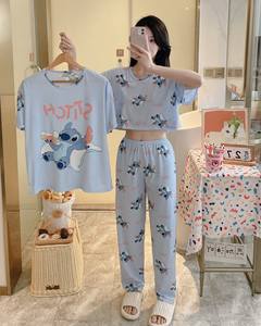 Nuevo Conjunto de Pijama para Mujer al por Mayor, Ropa de Dormir de Tres Piezas con Dibujos Animados, Suave y Linda, Ropa de Casa para Mujer, Pijama para Niñas, 3 Piezas - Product Image 4