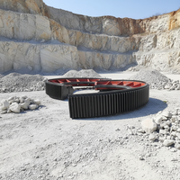 Engrenage de circonférence pour broyeur à boulets à faible abrasion, machinerie minière pour le broyage du clinker de ciment, fonctionnement stable, livraison rapide